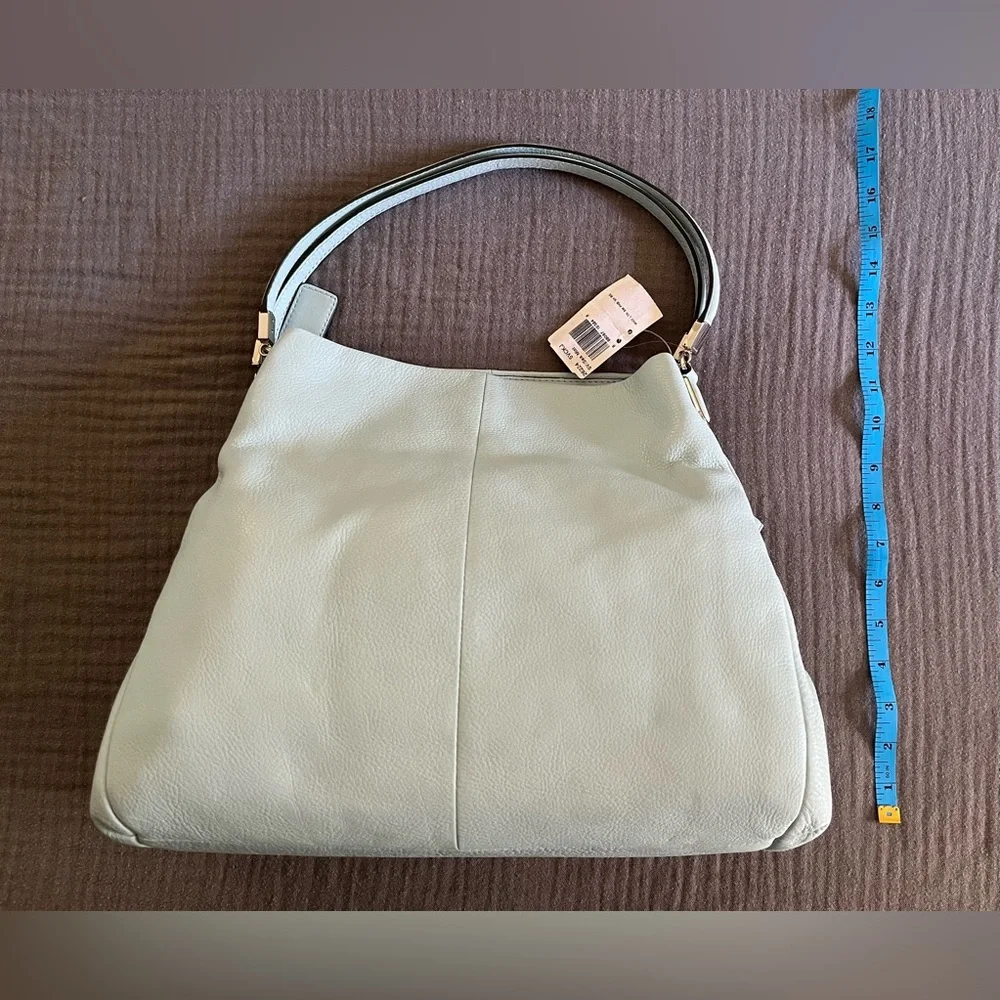 NWT vintage Coach Madison Phoebe Sea Mist blue leather shoulder bag tote - Picture 11 of 16
